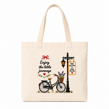 Nakışlı Kanvas Çanta – Bicycle Tote