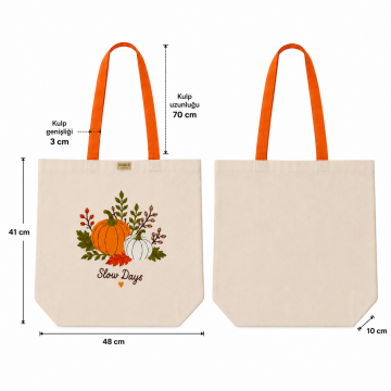 Nakışlı Kanvas Çanta – Slow Days Tote