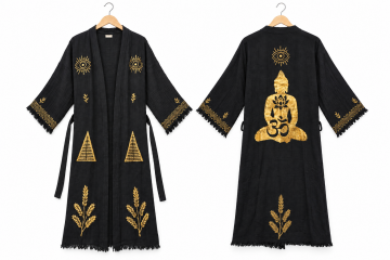Bohem Kimono  Siyah – 120 cm
