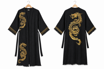 Dragon  Kimono  Siyah – 120 cm