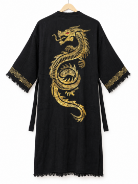 Dragon  Kimono  Siyah – 120 cm