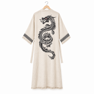 Dragon  Kimono  Ekru – 120 cm