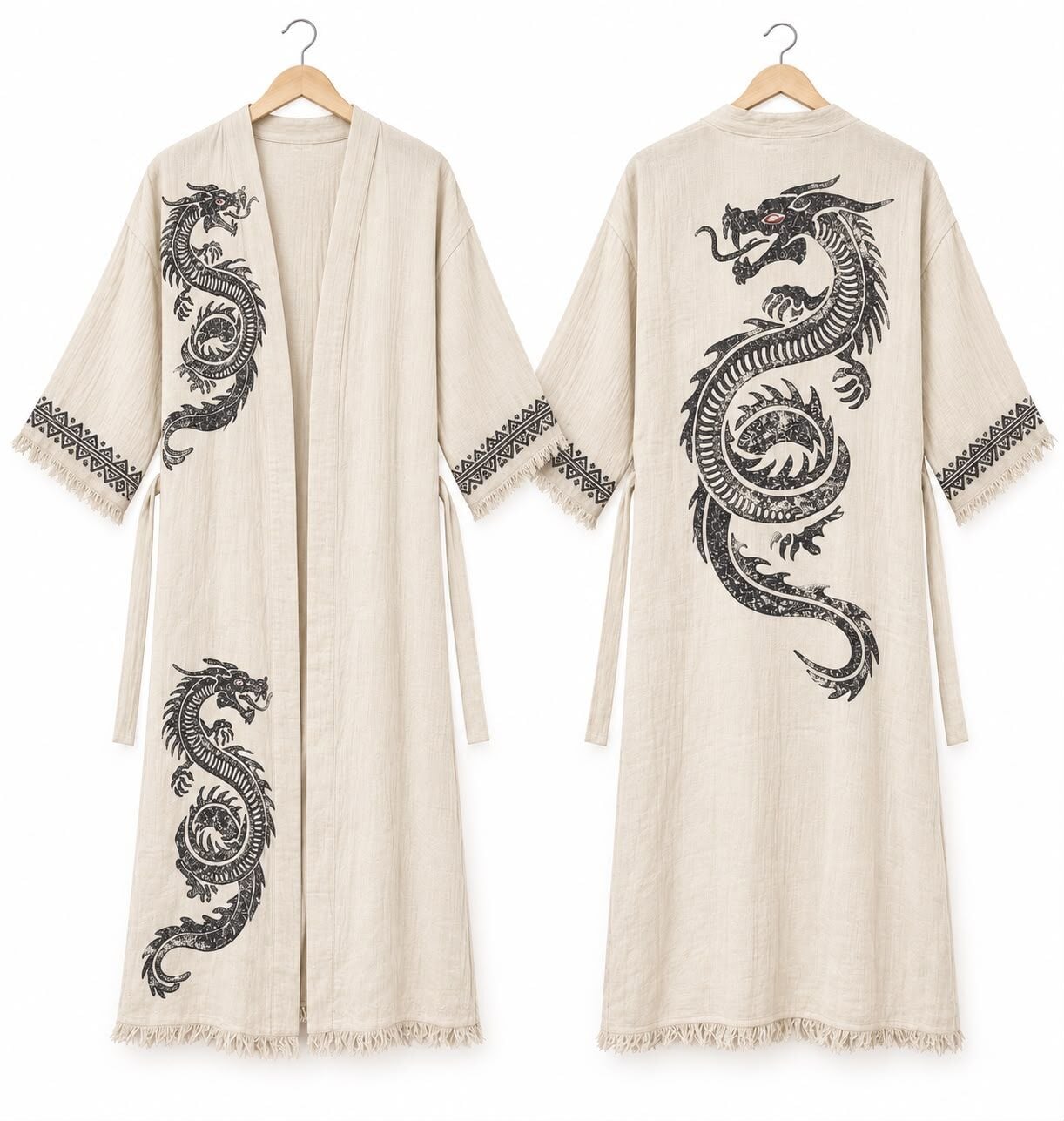 Dragon  Kimono  Ekru – 120 cm