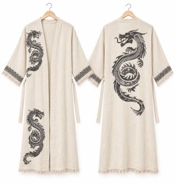 Dragon  Kimono  Ekru – 120 cm