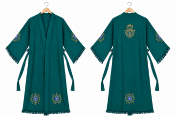 Hamsa Kimono Zümrüt Yeşili – 120 cm