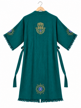 Hamsa Kimono Zümrüt Yeşili – 120 cm