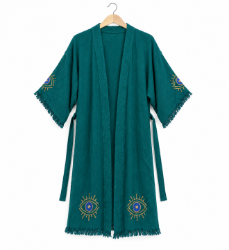 Hamsa Kimono Zümrüt Yeşili – 120 cm