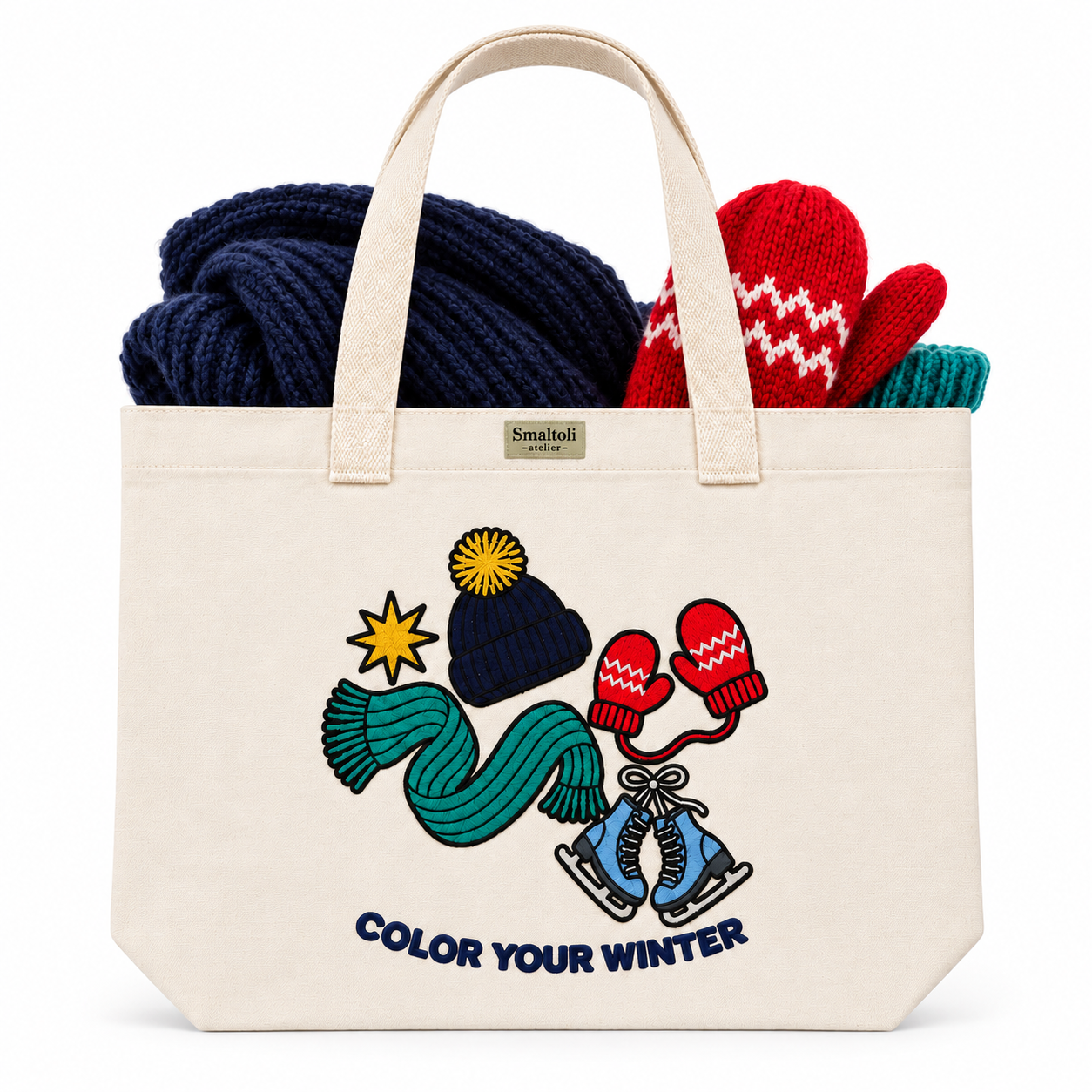 Nakışlı Kanvas Çanta – Joy Winter Tote