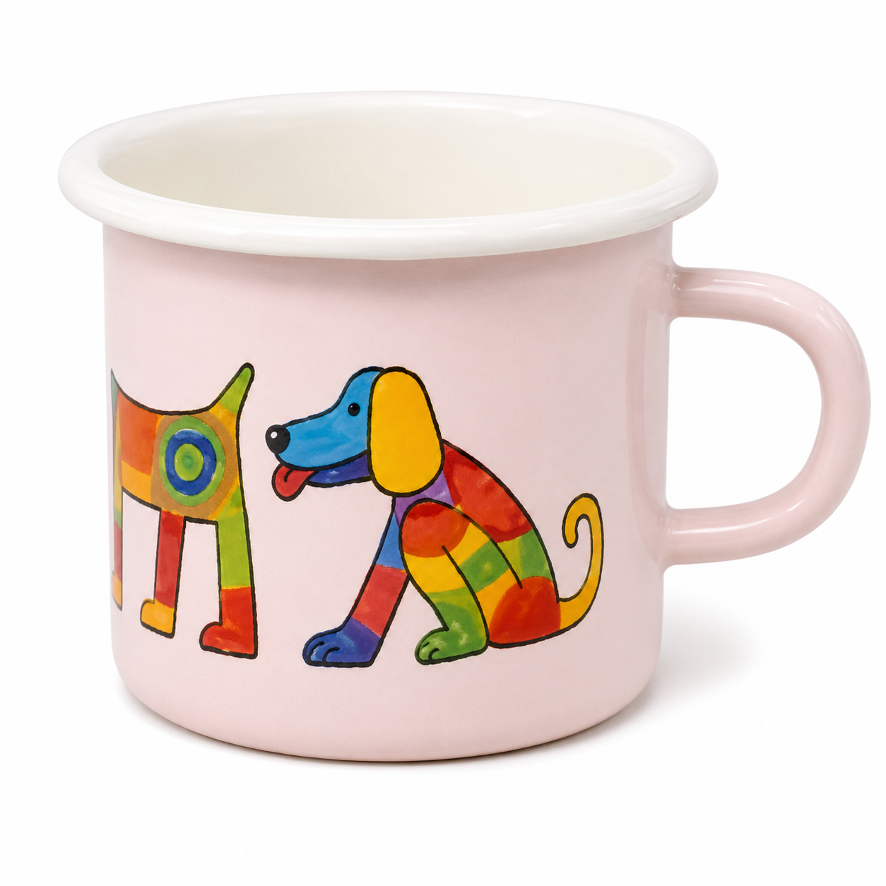 Emaye Minik Bardak-Pembe Köpek