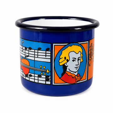 Emaye Büyük Bardak-Lacivert Mozart