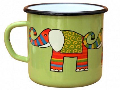 Emaye Büyük Bardak-Parlak Yeşil Fil