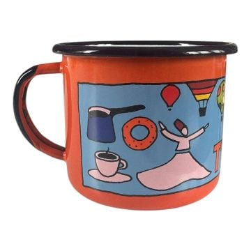 Emaye Bardak-Turuncu Türkiye