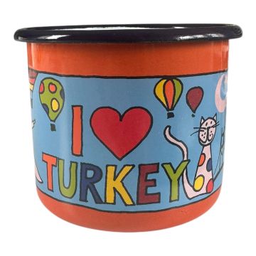 Emaye Bardak-Turuncu Türkiye