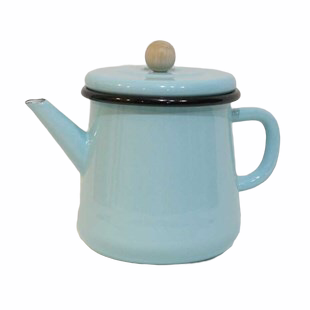 Emaye KÜÇÜK Konik Çaydanlık-Turkuaz/Yerli