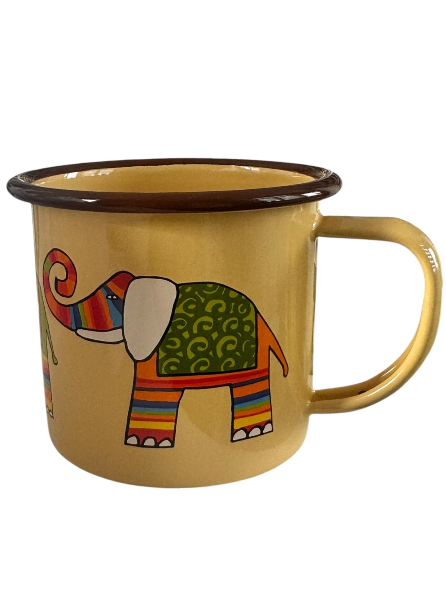 Emaye Büyük Bardak-Açık Sarı Fil