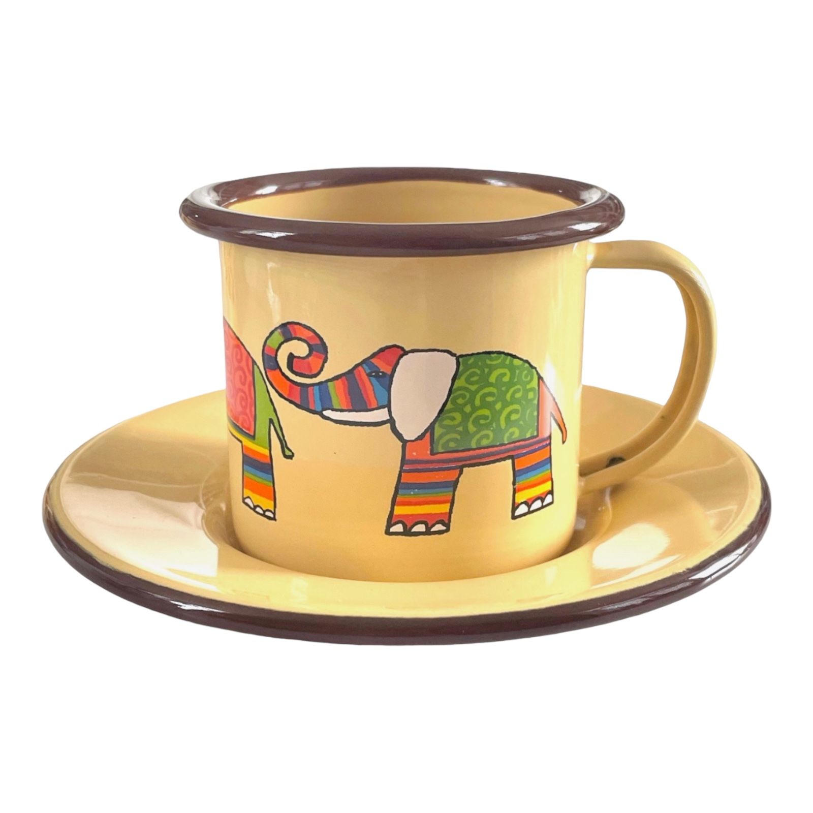Emaye Fincan-Sarı Fil