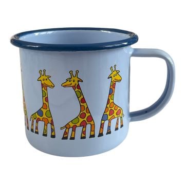 Emaye Büyük Kupa-Parlak Mavi Zürafa