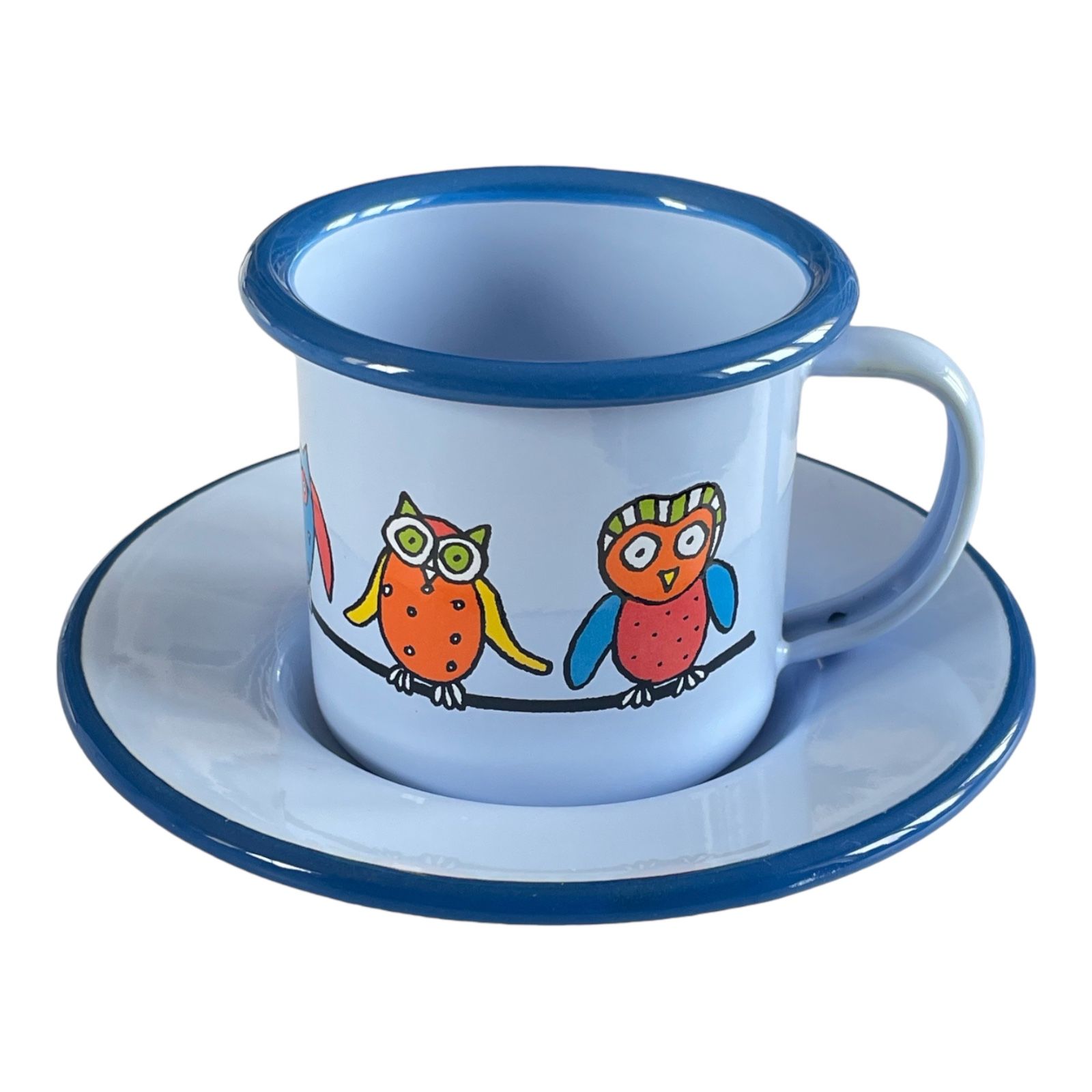 Emaye Fincan-Mavi Baykuş