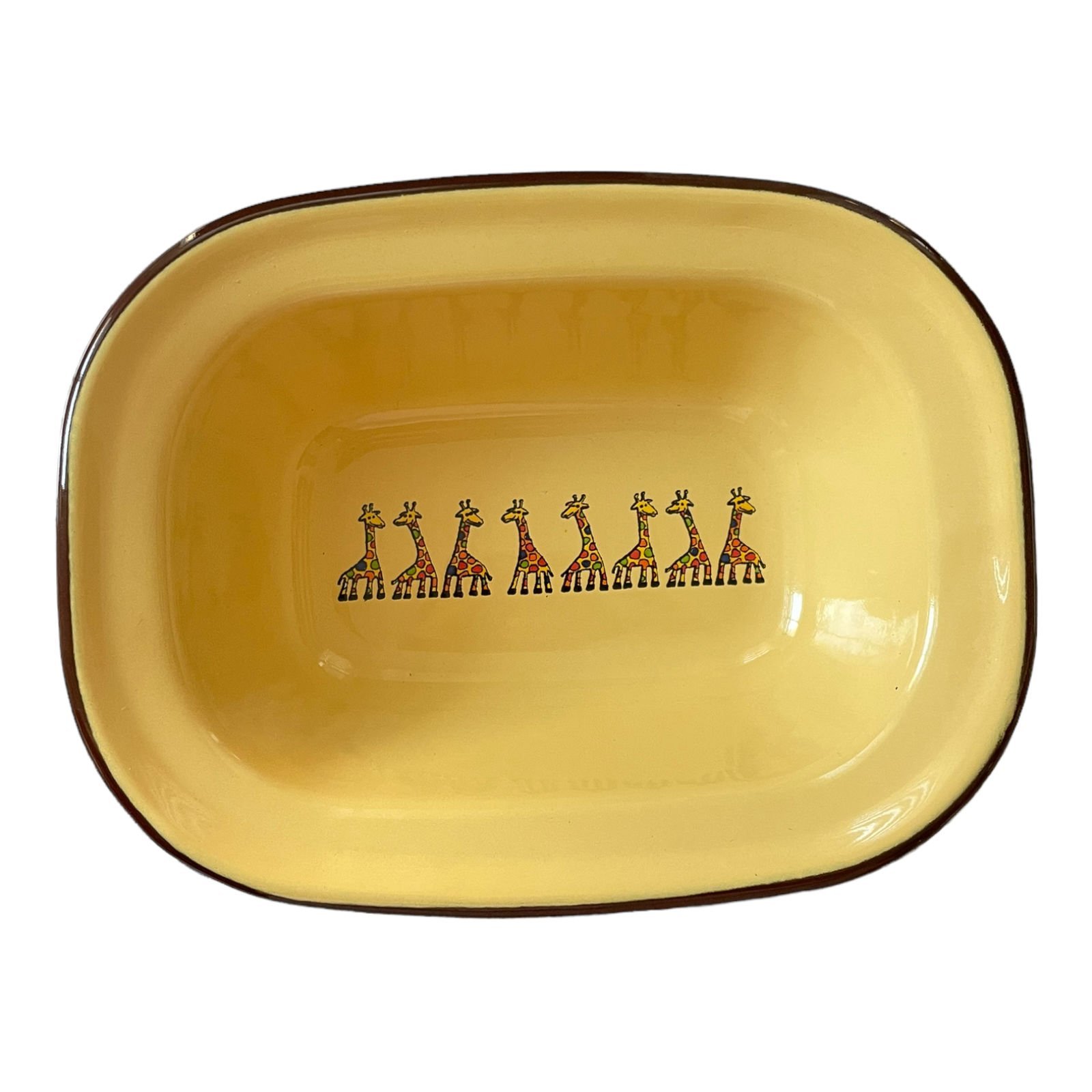 Emaye Çukur Tabak-Sarı Zürafa