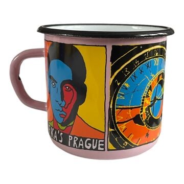 Emaye Büyük Bardak-Pembe Kafka