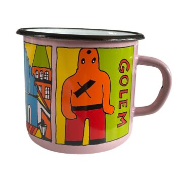 Emaye Büyük Bardak-Pembe Kafka