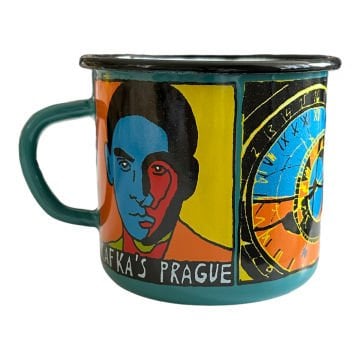 Emaye Büyük Bardak-Petrol Kafka