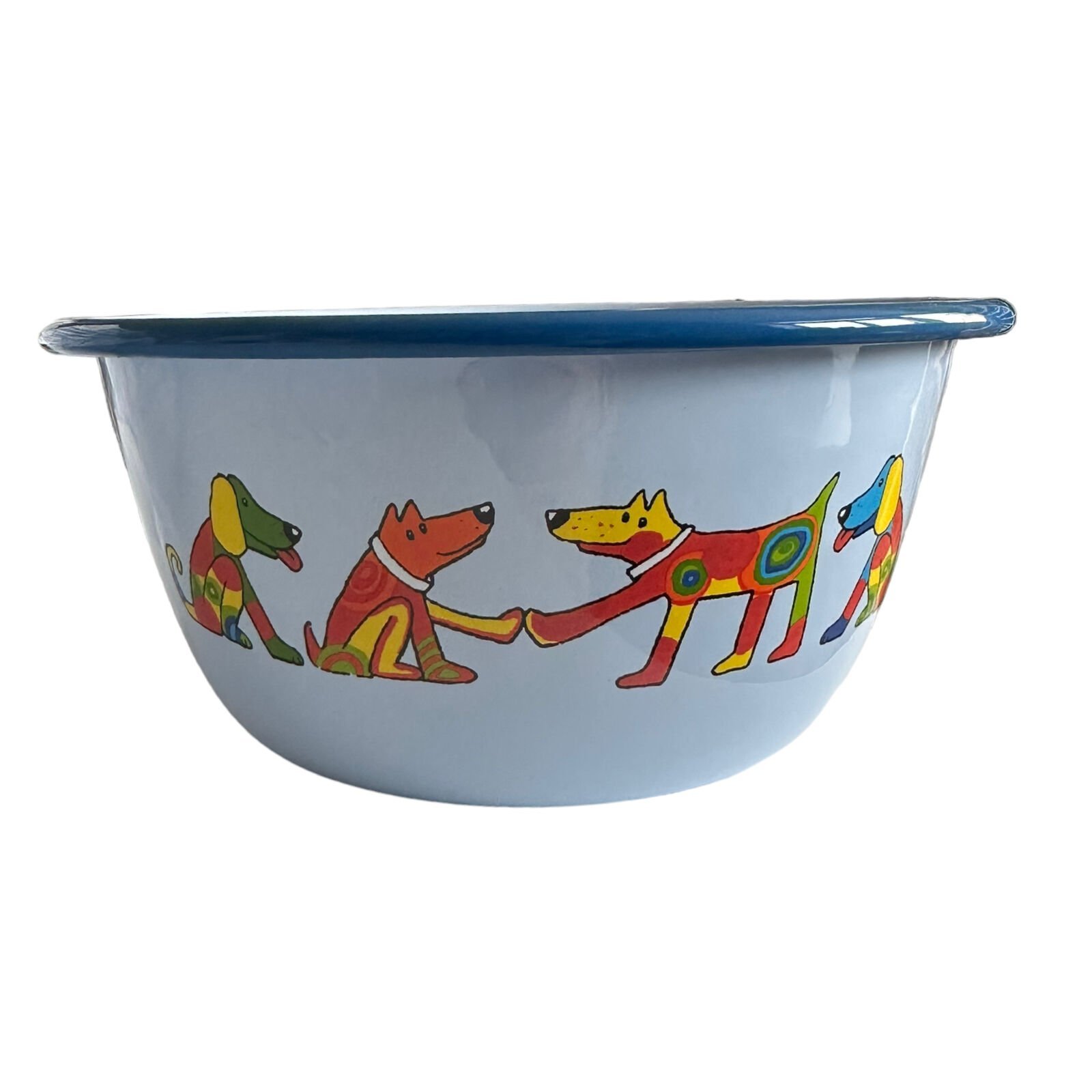 Emaye Büyük Kase-Mavi Köpek