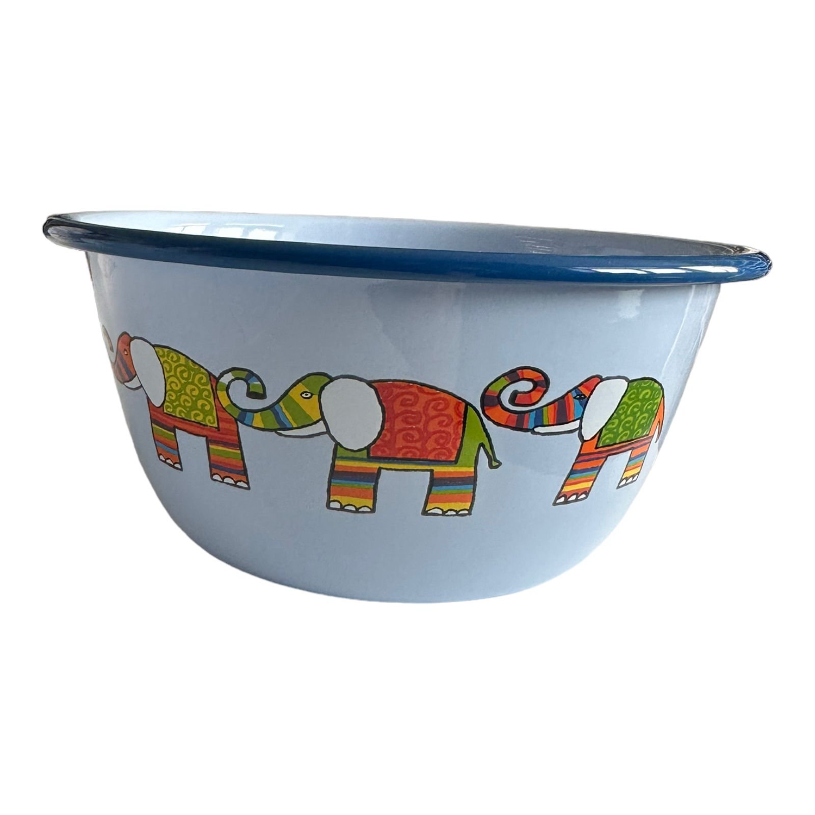 Emaye Büyük Kase-Mavi Fil