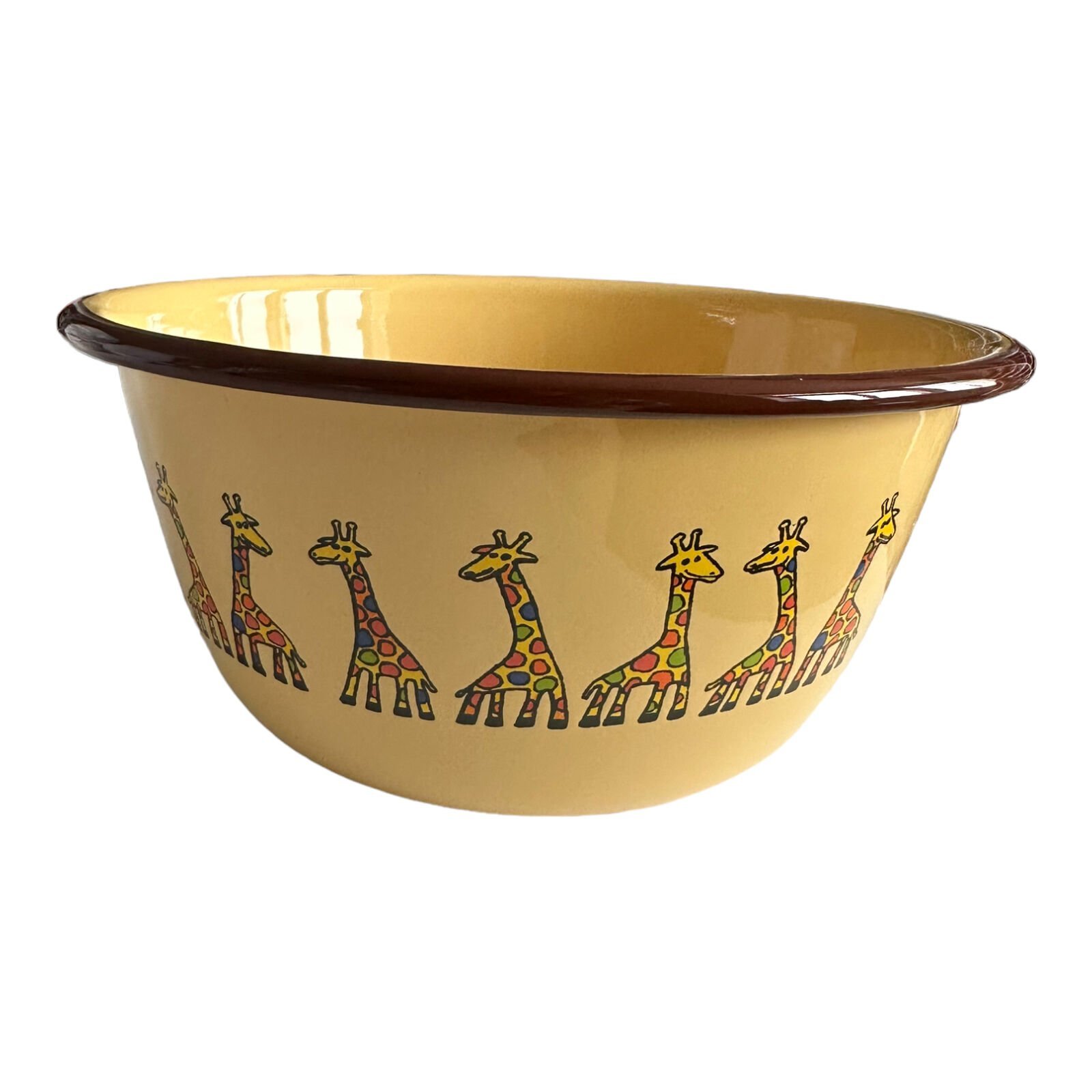 Emaye Büyük Kase-Sarı Zürafa