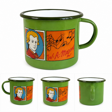Emaye Büyük Bardak-Elma Yeşili Mozart