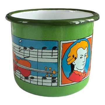 Emaye Büyük Bardak-Elma Yeşili Mozart